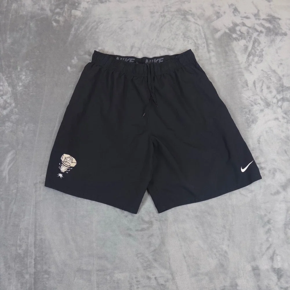 Nike Shorts Mens XL Black Lansing Lugnuts MiLB Dri-FIT Athletic AQ3496-010